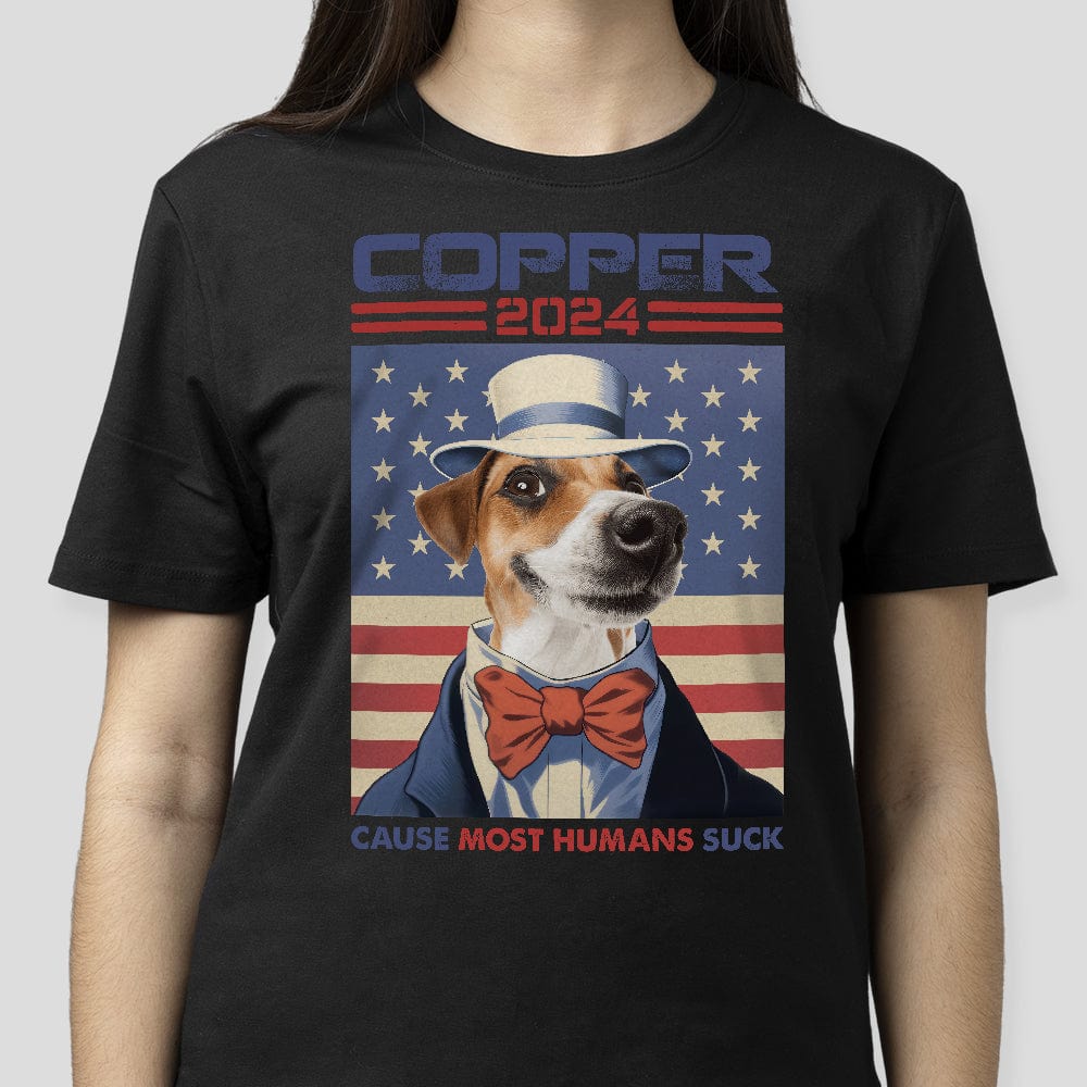 GeckoCustom Custom Photo Cause Most Human Suck Dog Shirt K228 890499