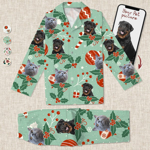 GeckoCustom Custom Photo Christmas Dog Cat Pajamas K228 888712