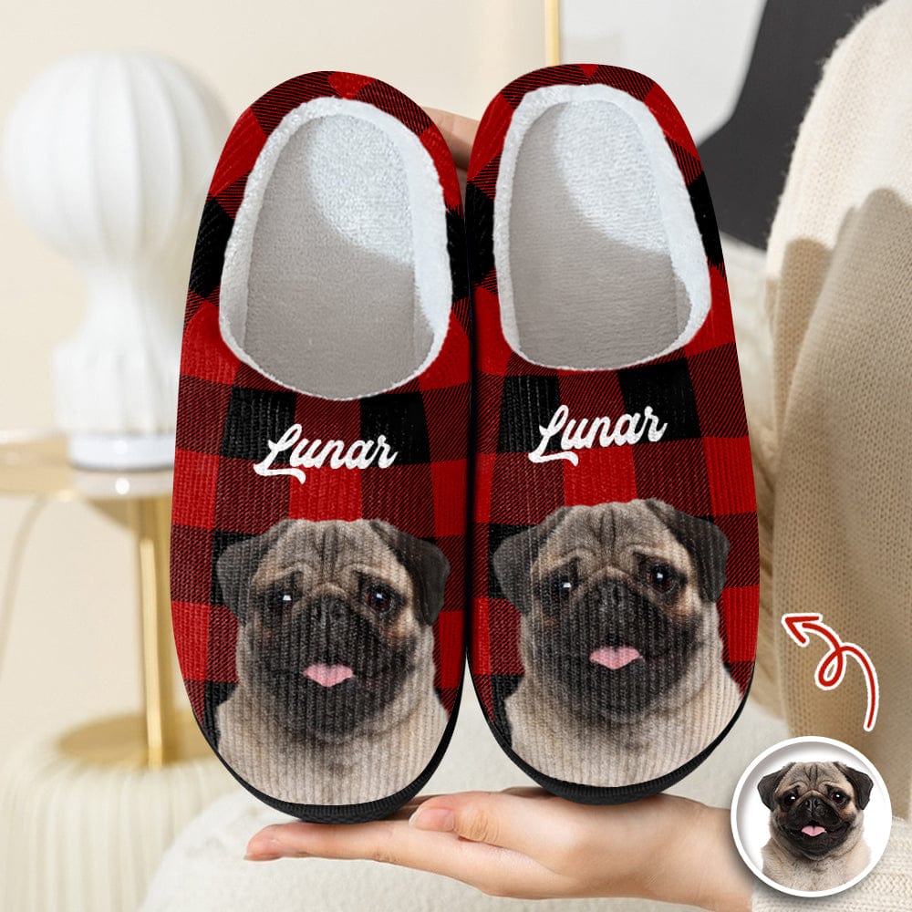 GeckoCustom Custom Photo Christmas Dog Cat Slippers HA75 891300