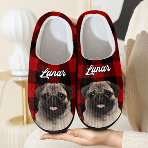 GeckoCustom Custom Photo Christmas Dog Cat Slippers HA75 891300