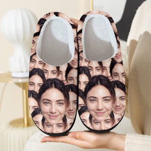 GeckoCustom Custom Photo Christmas Gift For Family Slipper TH10 891537