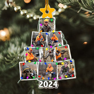 GeckoCustom Custom Photo Christmas Tree For Hunting Lover Acrylic Ornament N304 890107