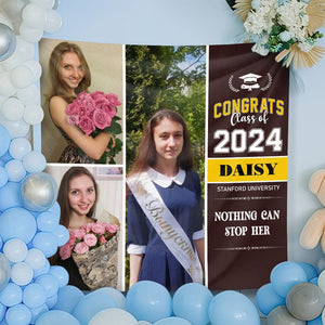 GeckoCustom Custom Photo Class Of 2024 Graduation Backdrop N369 890485