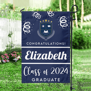 GeckoCustom Custom Photo Class Of 2024 Graduation Garden Flag 890503