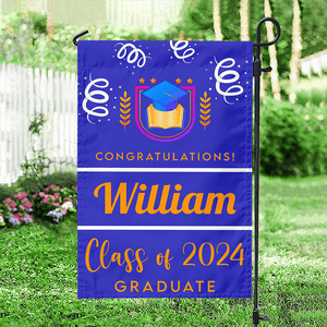 GeckoCustom Custom Photo Class Of 2024 Graduation Garden Flag 890503