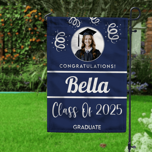 GeckoCustom Custom Photo Class Of 2024 Graduation Garden Flag T368 111039