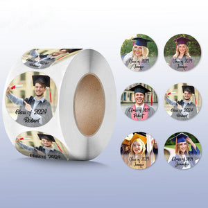 GeckoCustom Custom Photo Class Of 2024 Graduation Roll Sticker TA29 890519