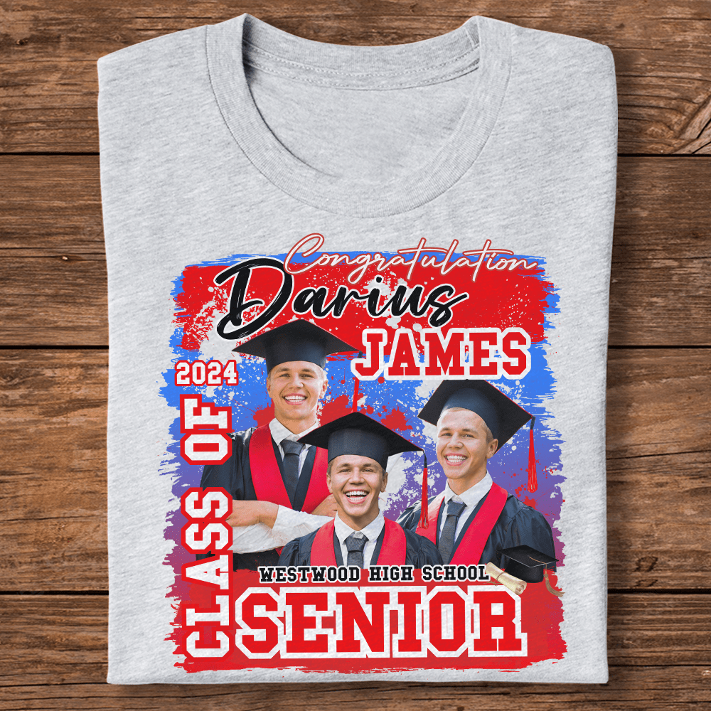 GeckoCustom Custom Photo Class Of 2024 Graduation Shirt N304 890095