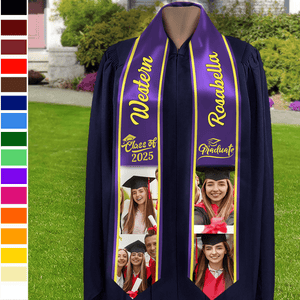 GeckoCustom Custom Photo Class of 2024 Stoles Graduation Day TA29 888755 6x72 inch