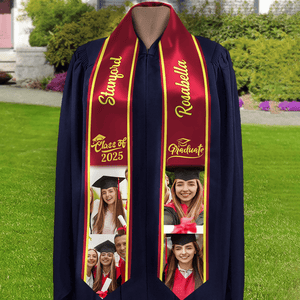 GeckoCustom Custom Photo Class of 2024 Stoles Graduation Day TA29 888755 6x72 inch