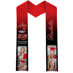 GeckoCustom Custom Photo Class of 2024 Stoles Sash Senior Gift TA29 TH10 888873