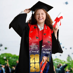 GeckoCustom Custom Photo Class Of 2025 Congrats For Your Graduation Personalized Stoles TH10 892425