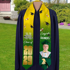 GeckoCustom Custom Photo Class Of 2025 Congrats For Your Graduation Personalized Stoles TH10 892425