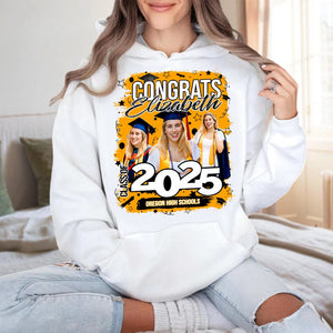 GeckoCustom Custom Photo Class Of 2025 Congrats Graduation Bright Shirt TA29 890118 Pullover Hoodie / Sport Grey Colour / S