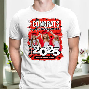 GeckoCustom Custom Photo Class Of 2025 Congrats Graduation Bright Shirt TA29 890118