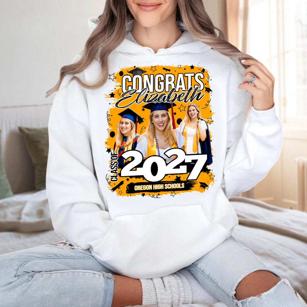 GeckoCustom Custom Photo Class Of 2025 Congrats Graduation Bright Shirt TA29 890118