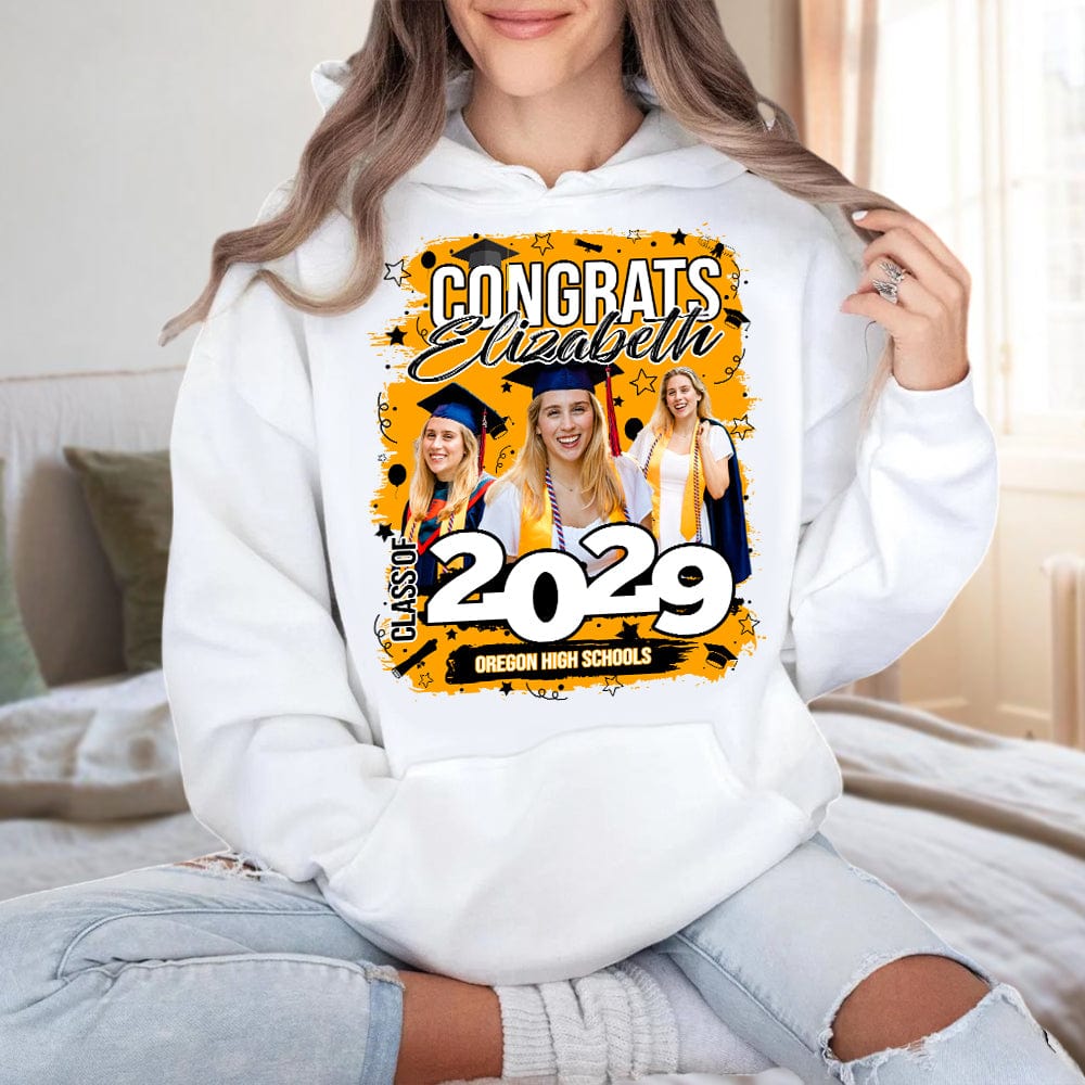 GeckoCustom Custom Photo Class Of 2025 Congrats Graduation Bright Shirt TA29 890118
