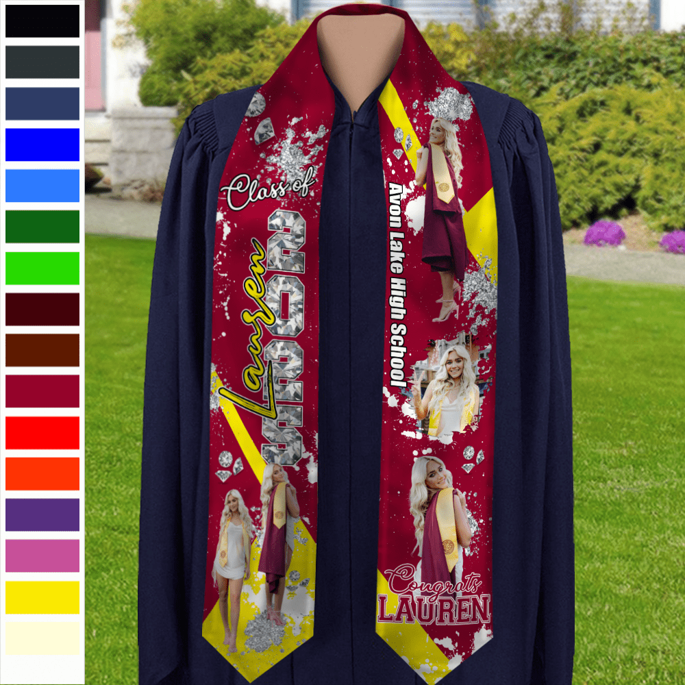 GeckoCustom Custom Photo Class Of 2025 Congrats Graduation Gift Stoles N369 890138