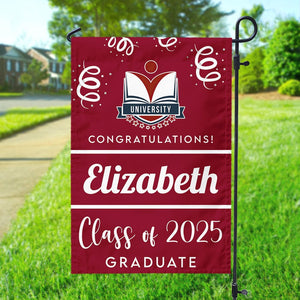 GeckoCustom Custom Photo Class Of 2025 Graduation Garden Flag T368 890503