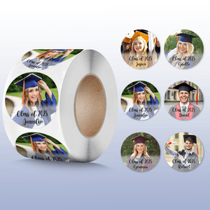 GeckoCustom Custom Photo Class Of 2025 Graduation Roll Sticker TA29 890519