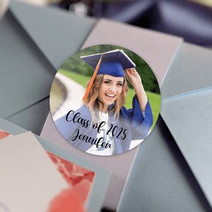 GeckoCustom Custom Photo Class Of 2025 Graduation Roll Sticker TA29 890519