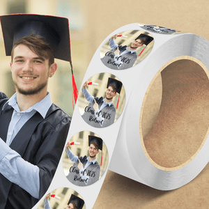 GeckoCustom Custom Photo Class Of 2025 Graduation Roll Sticker TA29 890519