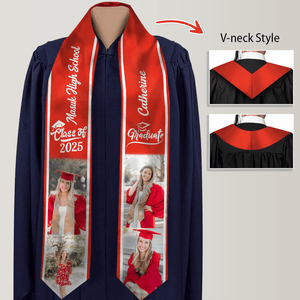 GeckoCustom Custom Photo Class of 2025 Stoles Graduation Day TA29 LM32 888755 6x72 inch