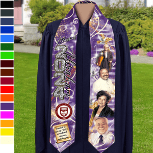 GeckoCustom Custom Photo Class Of Memories Graduation Gift Stoles N369 890136 6x72 inch