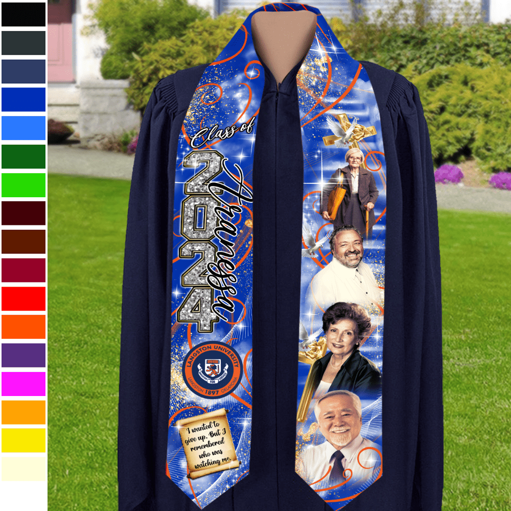 GeckoCustom Custom Photo Class Of Memories Graduation Gift Stoles N369 890136 6x72 inch