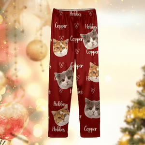 GeckoCustom Custom Photo Colorful Lovely Lettering For Cat Lovers Pajamas N304 889946 For Kid / Only Pants / 3XS