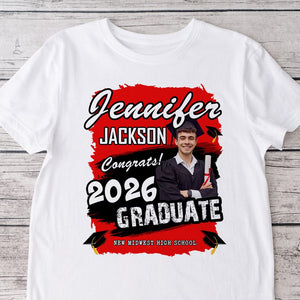 GeckoCustom Custom Photo Congrats 2024 Graduation Shirt TA29 890277 Basic Tee / White / S