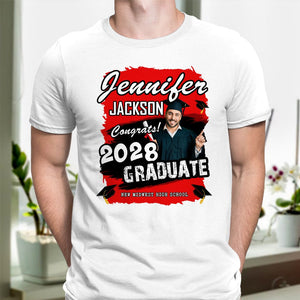 GeckoCustom Custom Photo Congrats 2024 Graduation Shirt TA29 890277 Premium Tee (Favorite) / P Light Blue / S