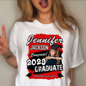 GeckoCustom Custom Photo Congrats 2024 Graduation Shirt TA29 890277