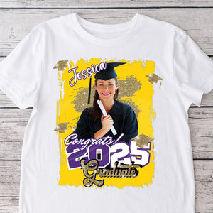 GeckoCustom Custom Photo Congrats 2025 Graduate Bright Shirt HO82 893490