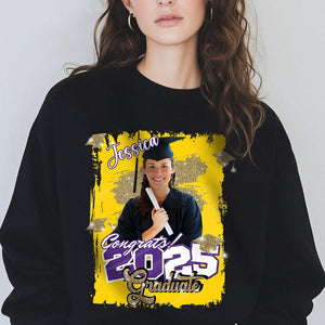 GeckoCustom Custom Photo Congrats 2025 Graduate Dark Sweatshirt HO82 893488