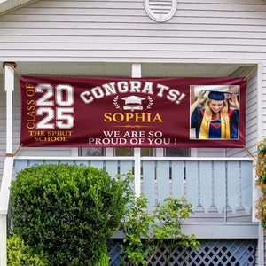 GeckoCustom Custom Photo Congrats Class of 2024 Banner TA29 888926