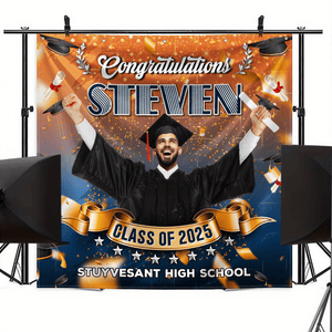 GeckoCustom Custom Photo Congrats Class Of 2025 Graduation Backdrop N369 890318