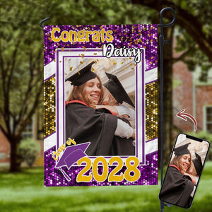 GeckoCustom Custom Photo Congrats Graduation Garden Flag N304 889054