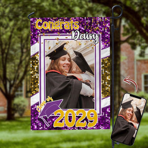 GeckoCustom Custom Photo Congrats Graduation Garden Flag N304 889054