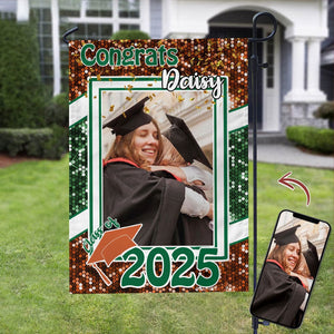 GeckoCustom Custom Photo Congrats Graduation Garden Flag N304 889054