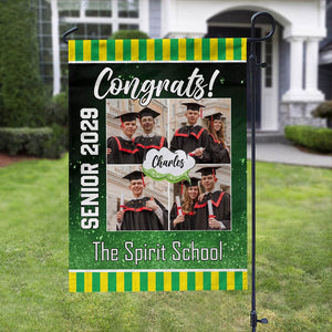 GeckoCustom Custom Photo Congrats Graduation Garden Flag TA29 888897