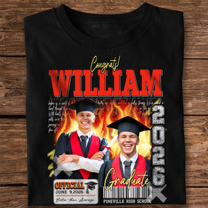 GeckoCustom Custom Photo Congrats Graduation Shirt TA29 890267 Premium Tee (Favorite) / P Black / S