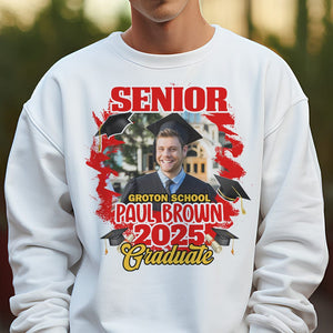 GeckoCustom Custom Photo Congrats Senior Graduation Bright Shirt TA29 890106