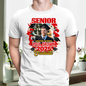 GeckoCustom Custom Photo Congrats Senior Graduation Bright Shirt TA29 890106