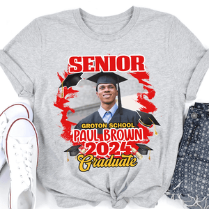 GeckoCustom Custom Photo Congrats Senior Graduation Bright Shirt TA29 890106