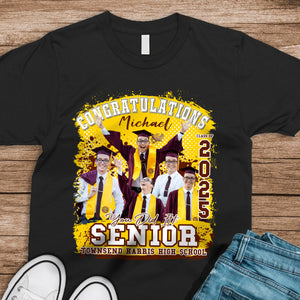 GeckoCustom Custom Photo Congratualtions Senior 2024 Graduation Shirt N304 889839