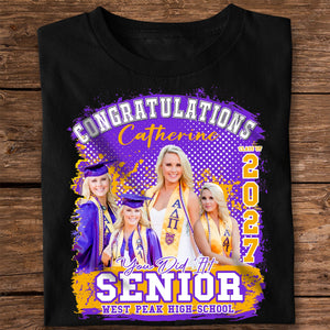 GeckoCustom Custom Photo Congratualtions Senior 2024 Graduation Shirt N304 889839