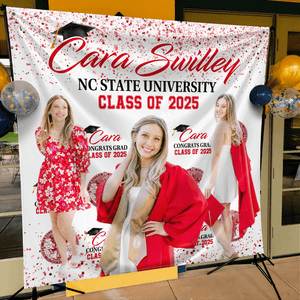 GeckoCustom Custom Photo Congratulations Class Of 2025 Graduation Backdrop N369 890276