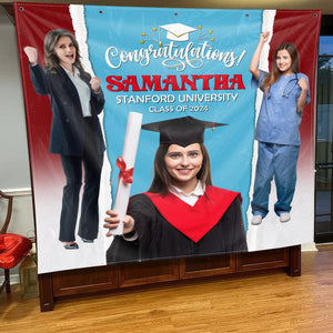 GeckoCustom Custom Photo Congratulations Graduation Backdrop N369 890461