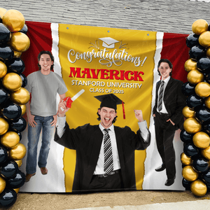 GeckoCustom Custom Photo Congratulations Graduation Backdrop N369 890461 5'x4'